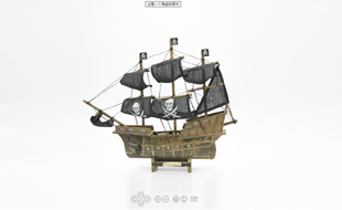 海盗船摆件360环物全景展示
